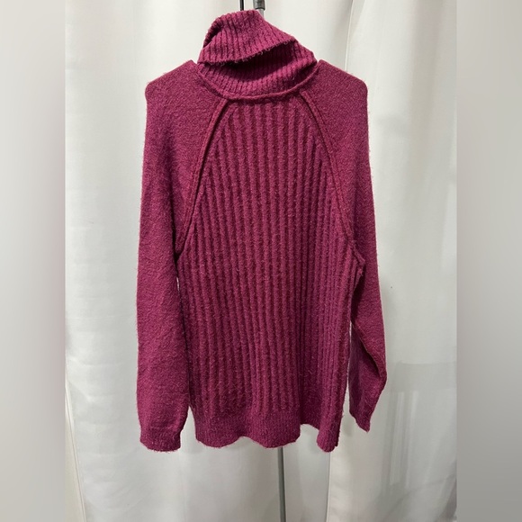 Free People Mulberry Big City Ribbed Turtleneck Womens Sweater sz XS - Picture 5 of 8